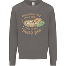 What Goes On In the Sheep Pen Farming Mens Sweatshirt Jumper Charcoal