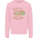 What Goes On In the Sheep Pen Farming Mens Sweatshirt Jumper Light Pink