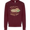 What Goes On In the Sheep Pen Farming Mens Sweatshirt Jumper Maroon