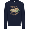 What Goes On In the Sheep Pen Farming Mens Sweatshirt Jumper Navy Blue