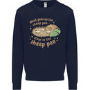 What Goes On In the Sheep Pen Farming Mens Sweatshirt Jumper Navy Blue