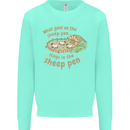 What Goes On In the Sheep Pen Farming Mens Sweatshirt Jumper Peppermint