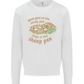 What Goes On In the Sheep Pen Farming Mens Sweatshirt Jumper White