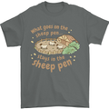 What Goes On In the Sheep Pen Farming Mens T-Shirt 100% Cotton Charcoal