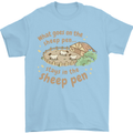 What Goes On In the Sheep Pen Farming Mens T-Shirt 100% Cotton Light Blue