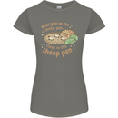 What Goes On In the Sheep Pen Farming Womens Petite Cut T-Shirt Charcoal