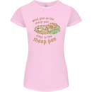 What Goes On In the Sheep Pen Farming Womens Petite Cut T-Shirt Light Pink