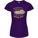What Goes On In the Sheep Pen Farming Womens Petite Cut T-Shirt Purple