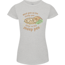 What Goes On In the Sheep Pen Farming Womens Petite Cut T-Shirt Sports Grey