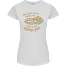What Goes On In the Sheep Pen Farming Womens Petite Cut T-Shirt White
