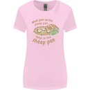 What Goes On In the Sheep Pen Farming Womens Wider Cut T-Shirt Light Pink