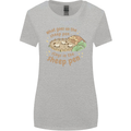 What Goes On In the Sheep Pen Farming Womens Wider Cut T-Shirt Sports Grey