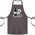 What We Love Kills Us Burger Food Skull Cotton Apron 100% Organic Dark Grey