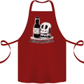 What We Love Kills Us Burger Food Skull Cotton Apron 100% Organic Maroon
