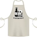 What We Love Kills Us Burger Food Skull Cotton Apron 100% Organic Natural