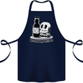 What We Love Kills Us Burger Food Skull Cotton Apron 100% Organic Navy Blue