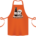 What We Love Kills Us Burger Food Skull Cotton Apron 100% Organic Orange