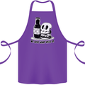 What We Love Kills Us Burger Food Skull Cotton Apron 100% Organic Purple