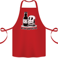 What We Love Kills Us Burger Food Skull Cotton Apron 100% Organic Red