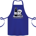 What We Love Kills Us Burger Food Skull Cotton Apron 100% Organic Royal Blue