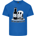 What We Love Kills Us Burger Food Skull Mens Cotton T-Shirt Tee Top Royal Blue
