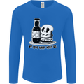 What We Love Kills Us Burger Food Skull Mens Long Sleeve T-Shirt Royal Blue