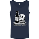 What We Love Kills Us Burger Food Skull Mens Vest Tank Top Navy Blue