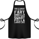 What a Fart Smella Looks Like Funny Slogan Cotton Apron 100% Organic Black