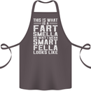 What a Fart Smella Looks Like Funny Slogan Cotton Apron 100% Organic Dark Grey