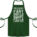 What a Fart Smella Looks Like Funny Slogan Cotton Apron 100% Organic Forest Green