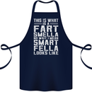 What a Fart Smella Looks Like Funny Slogan Cotton Apron 100% Organic Navy Blue