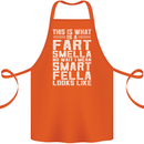 What a Fart Smella Looks Like Funny Slogan Cotton Apron 100% Organic Orange