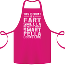 What a Fart Smella Looks Like Funny Slogan Cotton Apron 100% Organic Pink
