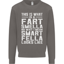 What a Fart Smella Looks Like Funny Slogan Mens Sweatshirt Jumper Charcoal