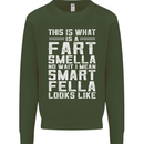 What a Fart Smella Looks Like Funny Slogan Mens Sweatshirt Jumper Forest Green