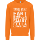 What a Fart Smella Looks Like Funny Slogan Mens Sweatshirt Jumper Orange