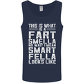What a Fart Smella Looks Like Funny Slogan Mens Vest Tank Top Navy Blue