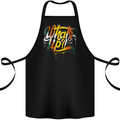 What's up? Colourful Slogan Cotton Apron 100% Organic Black