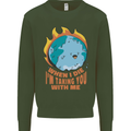 When I Die Funny Climate Change Kids Sweatshirt Jumper Forest Green