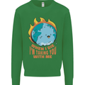 When I Die Funny Climate Change Kids Sweatshirt Jumper Irish Green