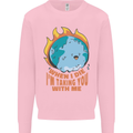 When I Die Funny Climate Change Kids Sweatshirt Jumper Light Pink