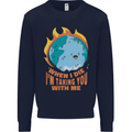 When I Die Funny Climate Change Kids Sweatshirt Jumper Navy Blue