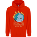 When I Die Funny Climate Change Mens 80% Cotton Hoodie Bright Red
