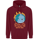 When I Die Funny Climate Change Mens 80% Cotton Hoodie Maroon