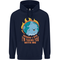 When I Die Funny Climate Change Mens 80% Cotton Hoodie Navy Blue