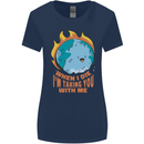 When I Die Funny Climate Change Womens Wider Cut T-Shirt Navy Blue