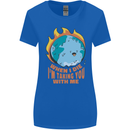 When I Die Funny Climate Change Womens Wider Cut T-Shirt Royal Blue