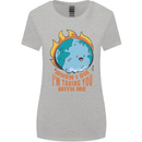 When I Die Funny Climate Change Womens Wider Cut T-Shirt Sports Grey