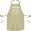 When I Die Motorbike Motorcycle Biker Cotton Apron 100% Organic Khaki