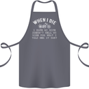 When I Die Motorbike Motorcycle Biker Cotton Apron 100% Organic Steel